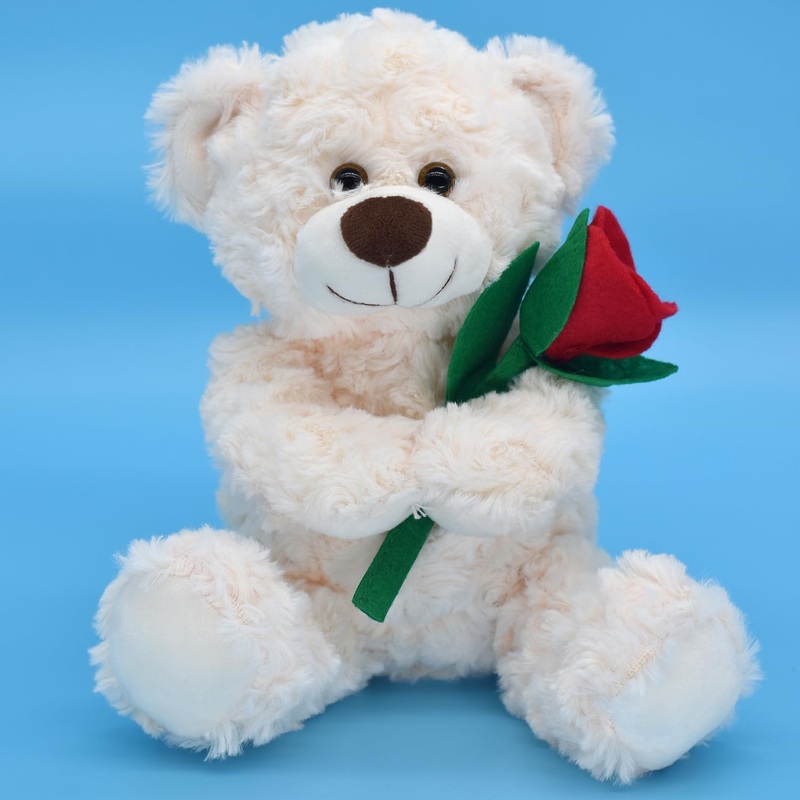 Bakalizoo 12'' Stuffed Teddy Bear Dolls With Red Heart, Soft Plush Animal Toys For Valentine'S Day Her/Girlfriend Lover Mom Kids