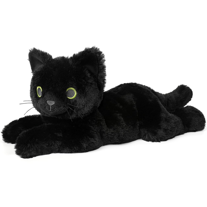 Black Cat Stuffed Animals, Microwavable Stuffed Animals Heating Pad For Cramps, Pain Stress Relief, Heatable & Coolable Lavender
