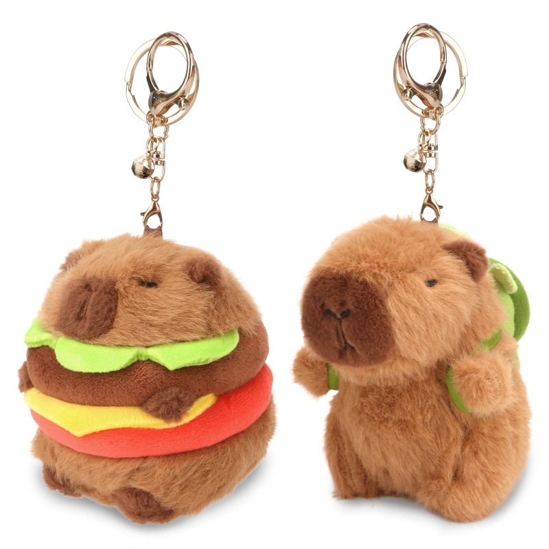 Chdblock 2 Pcs Capybara Plush Keychain Toy, Capybara Stuffed Animals, 7.3 Inch Capybara Plush Toy, Capybara Pendant For Backpack