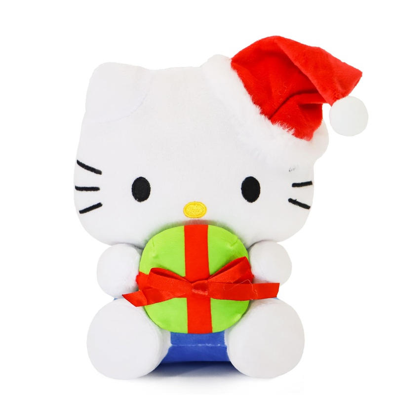 Coaqac 8-Inch Christmas Cat Plush Toy - Perfect, Christmas Decorations, And Stocking Stuffers