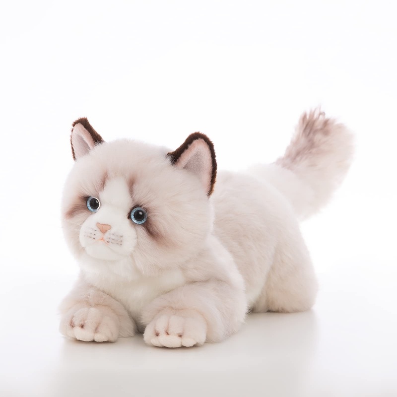 Cu-Mate 20 Inch- Gray Ragdoll Cat Plush Stuffed Animal Toys -Realistic Ann Baker Cat Handmade Plush Toy Present Gift