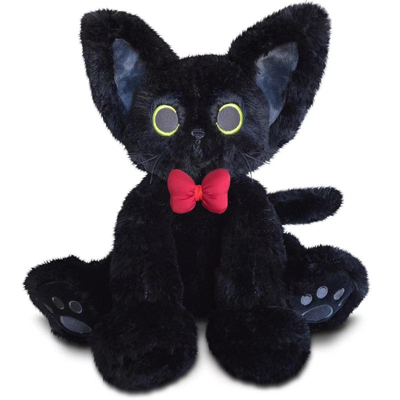 Cuckool Black Cat Stuffed Animals, Microwavable Stuffed Animals Heating Pad For Cramps, Pain Stress Relief, Heatable & Coolable