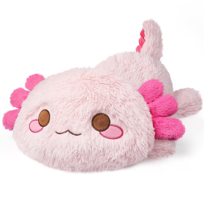 Cuckool Pink Axolotl Stuffed Animals, Microwavable Stuffed Animals Heating Pad For Cramps, Pain Stress Relief, Heatable & Coolab