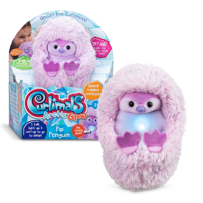 Curlimals Arctic Glow - Pip Penguin - Interactive Plush