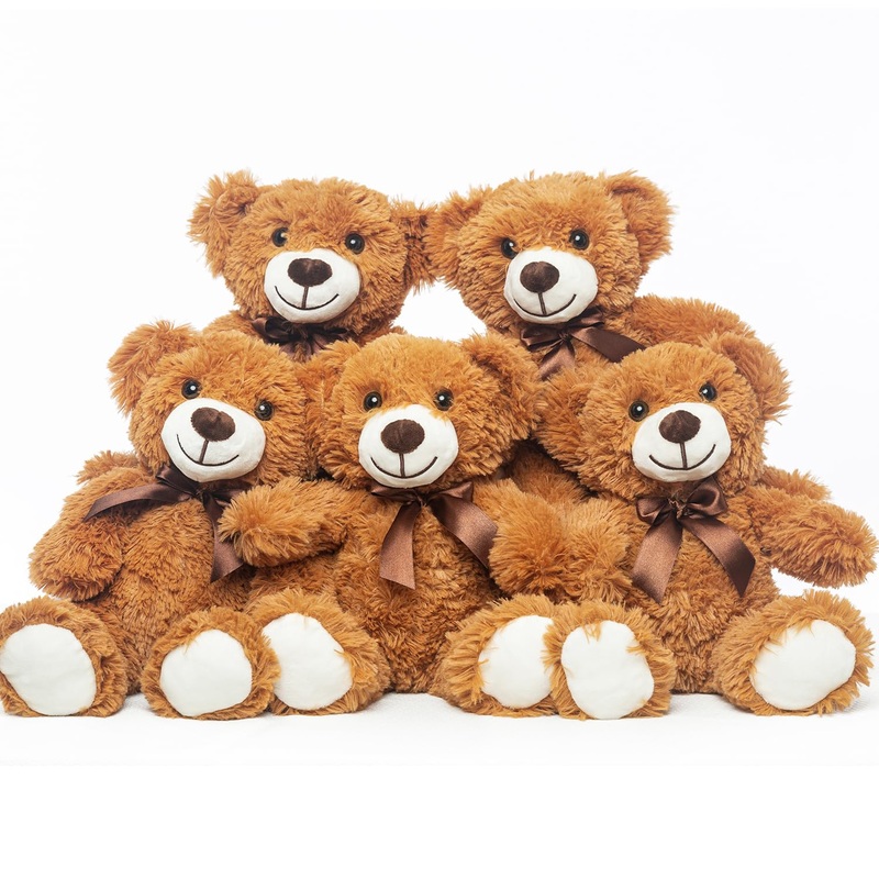 Lelelong 5 Pack Teddy Bears Bulk Teddy Bear Stuffed Animal Baby Shower Bear Plush Gifts For Christmas Valentine;S Day Mother'S D