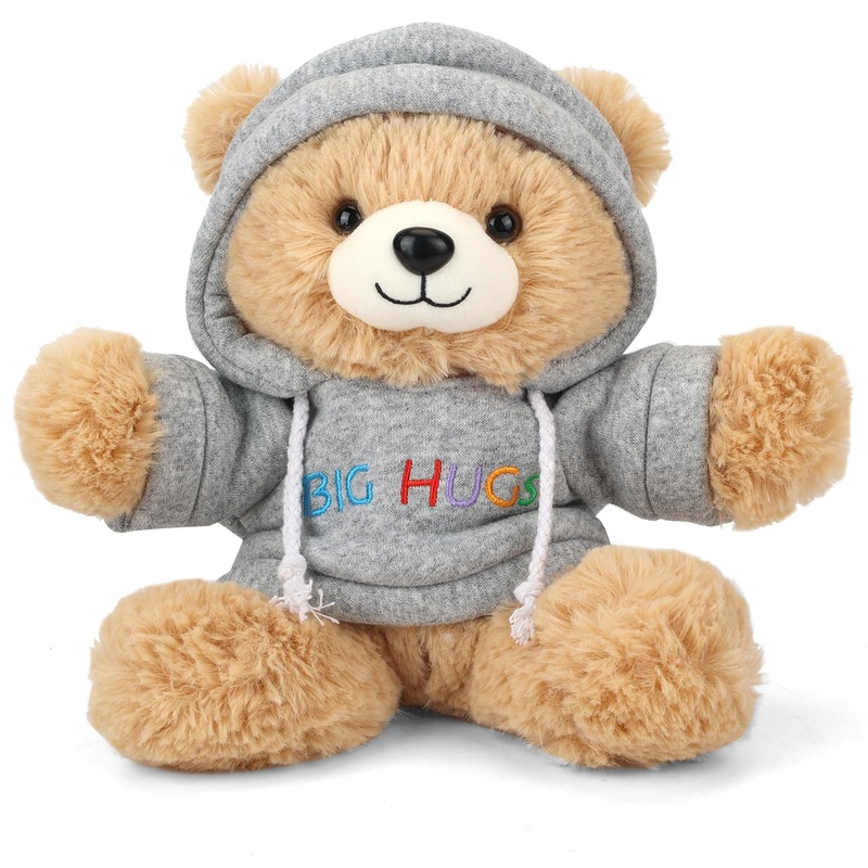 Osacoe Big Hugs Teddy Bear Stuffed Animal With Gift Box Removable Hoodie For Comfort And Love, For Kids, Women & Men In Tough Ti