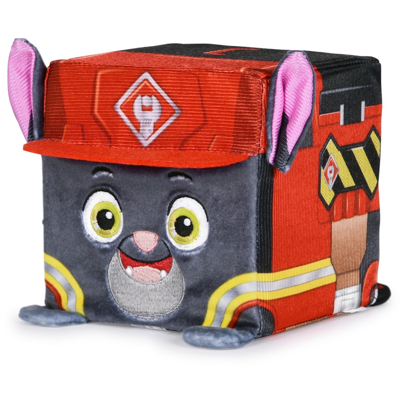 Rubble & Crew Stuffed Animals, Charger, 4-Inch Cube-Shaped Plush Toy For Kids Ages 3 And Up