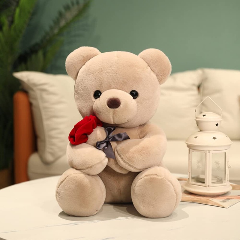 Shafish Cute Plush Teddy Bear Stuffed Animal Teddy Bear Plush Doll Toy Gift For Kids, Party Decoration (Light Brown,23Cm/9In)