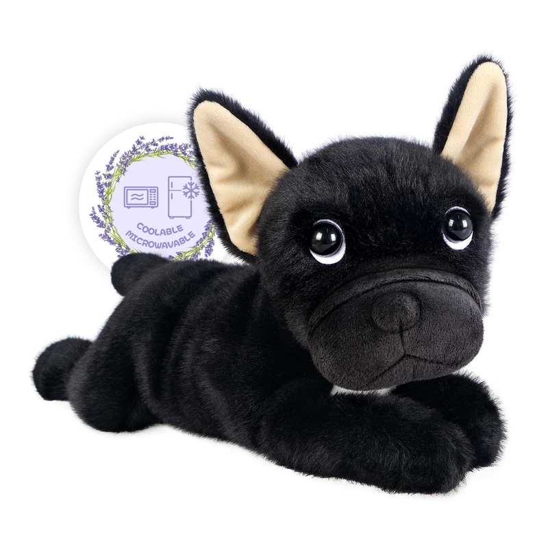 Suzzipals Heatable & Coolable French Bulldog Stuffed Animal, Microwave Heating Pad Stuffed Animals For Cramps & Pain, Cute Laven