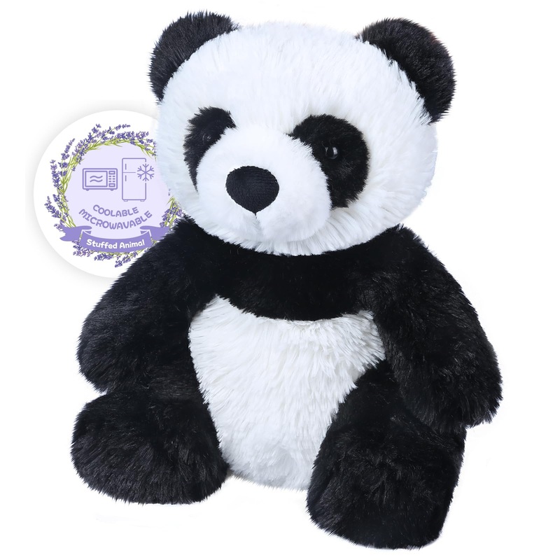 Suzzipals Warmable Panda Stuffed Animals, Microwave Heating Pads For Cramps, Anxiety & Stress Relief, Cuddly Panda Plushies With