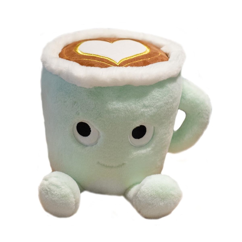 Yoholto Latte Plush Pillow, 7.8 Inch Coffee Cup Plush Doll Toy, Coffee Food Stuffed Plush, Christmas Birthday Gift For Kids Adul