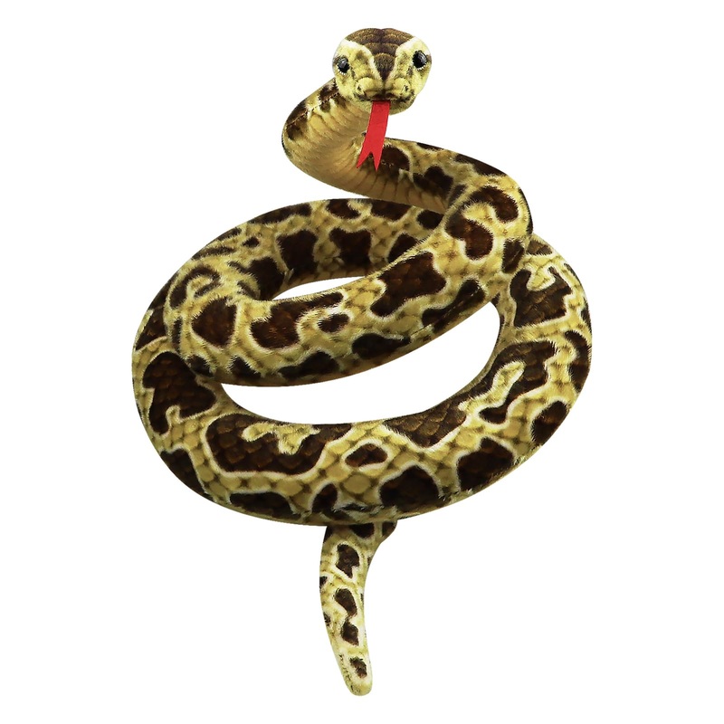 80'' Snake Stuffed Animal Plush, Realistic Curling Giant Snake Plush Toys For Kids Zoologist Halloween Costume, Lifelike Boa Con