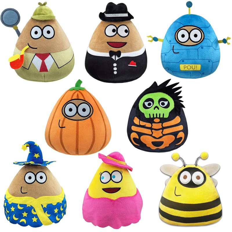 8Pcs Alien Stuffed Plush Toy, Kawaii Stuffed Alien Plush Doll For Birthday And Halloween (8.6Inch)