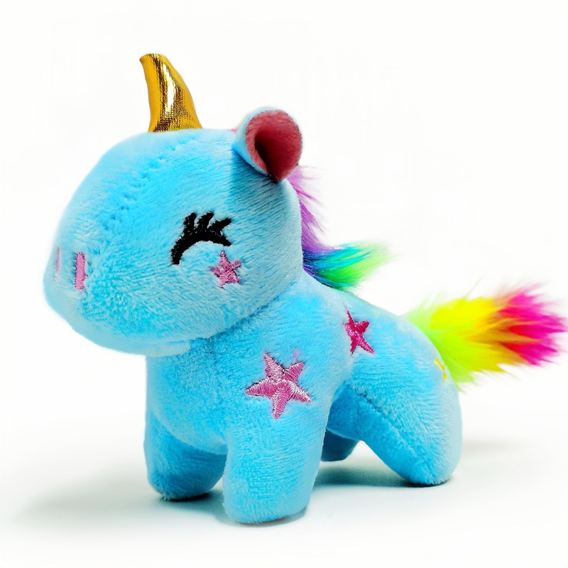 Blue Unicorn Stuffed Animals For Kids And Adults, Mini Plush Toys Key Chain, Cuddly Unicorns Plush Toy, Soft And Fun Stuffed Ani