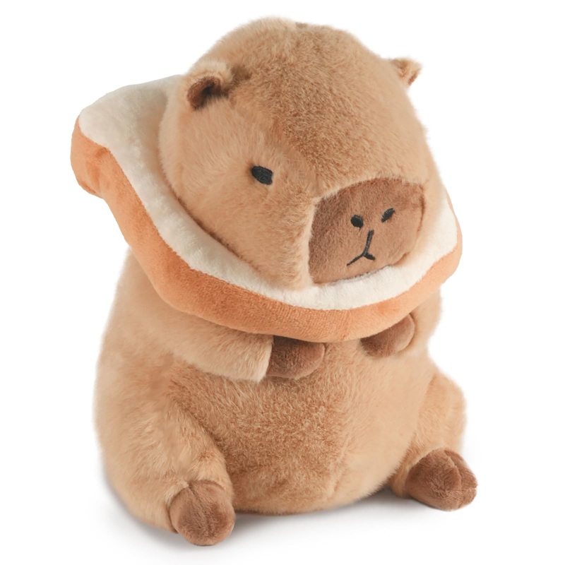 Chdblock Toast Capybara Plush, Cute Capybara Plush, Toast Removable Capybara Stuffed Animal Bread Capybara Plushies Toys Gifts F