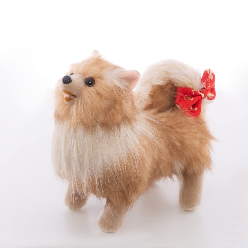 Cu-Mate 11.5 Inch- Pomeranian Puppy Toys Dog -Plush Stuffed Animal Realistic Dog Plush Toy Pet Present Gift