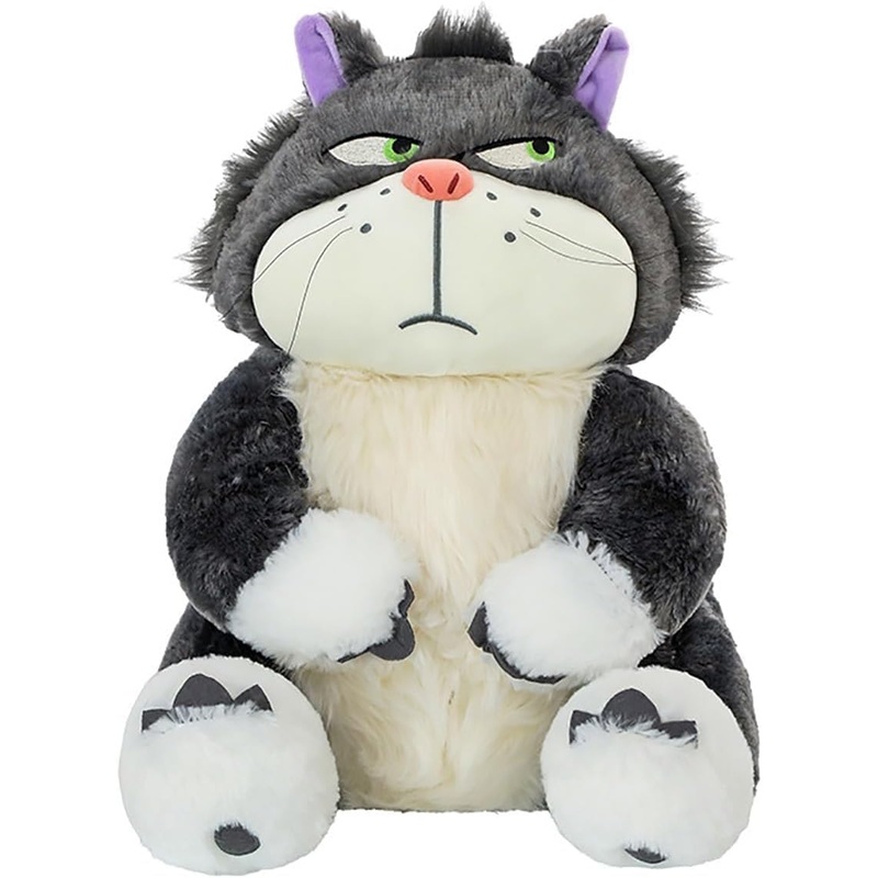 Easelr 12Inch Angry Cat Stuffed Animal Toys, Cute Cat Kitten Plush Soft Kawaii Anime Plush Wicked Black Cat Plushies For Kids Bi