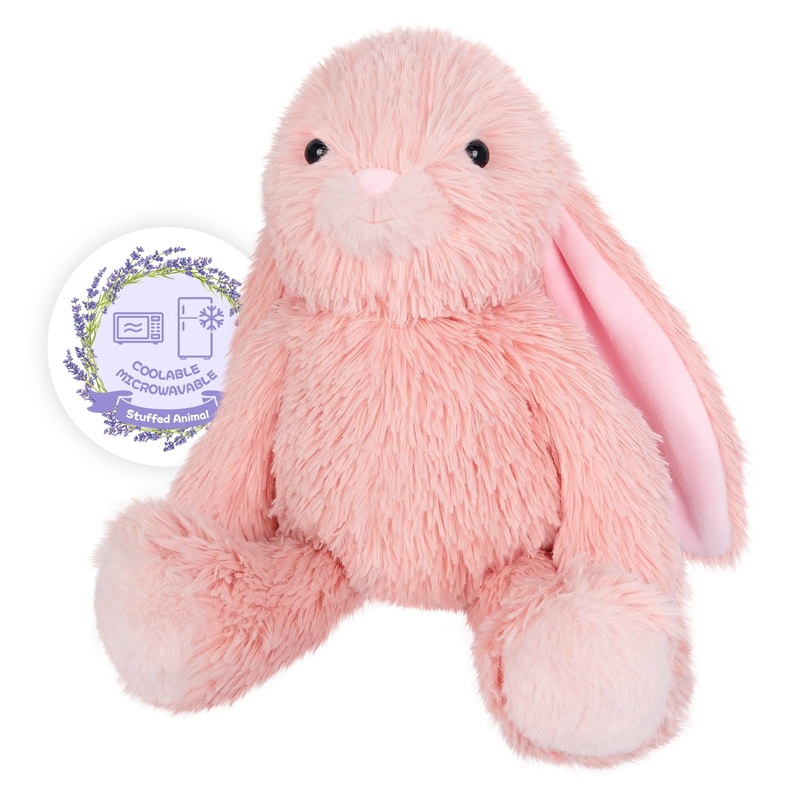 Suzzipals Heatable And Coolable Bunny Stuffed Animal, Microwavable Stuffed Animal Heating Pad For Period Cramps And Pain, Lavend