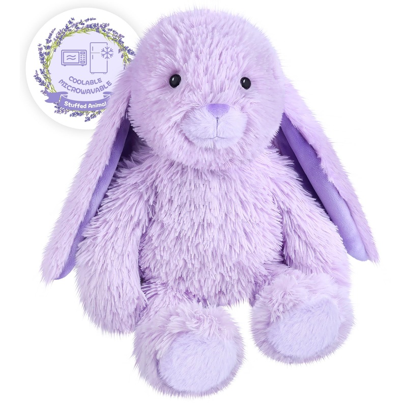 Suzzipals Heatable & Coolable Bunny Stuffed Animal Heating Pad For Period Soothing & Relaxation, Lavender Bunny Plush For Discom