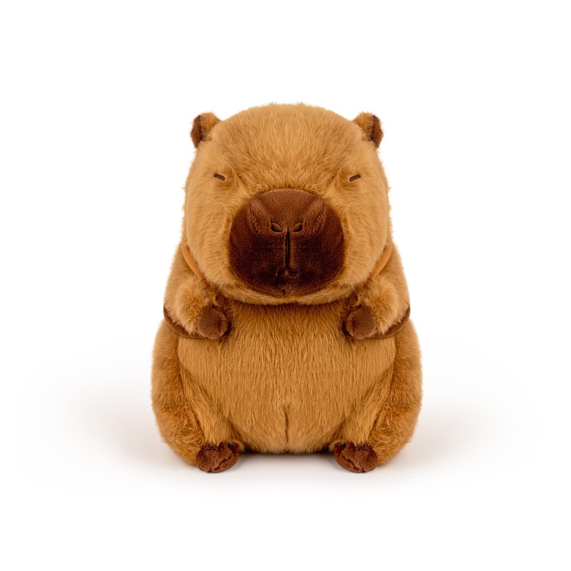 Wanwu World Capybara Plush 9 Inch Capybara Stuffed Animal Cute Stuffed Capybara Toy With Hamburger Backpack Soft Plushies Capyba