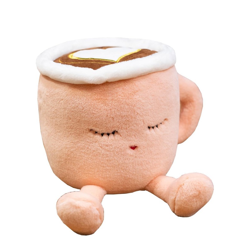 Yoholto Latte Plush Pillow, 11.8 Inch Coffee Cup Plush Doll Toy, Coffee Food Stuffed Plush, Christmas Birthday Gift For Kids Adu