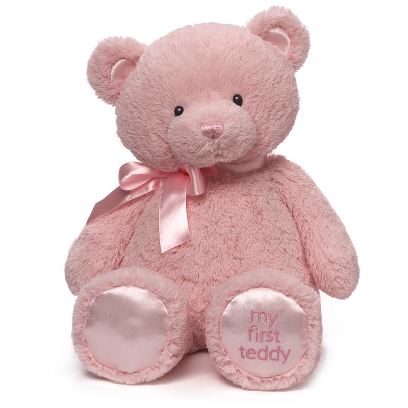 Baby Gund My First Teddy Bear, Ultra Soft Animal Plush Toy For Babies And Newborns, Pink, 18