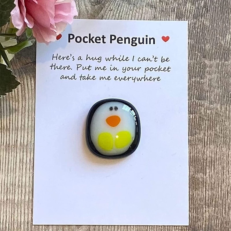 Clyqyy A Little Pocket Penguin Hug,Mini Cute Pocket Penguin Hug Animal Decoration Special Encourage Birthday Wedding Party Valen