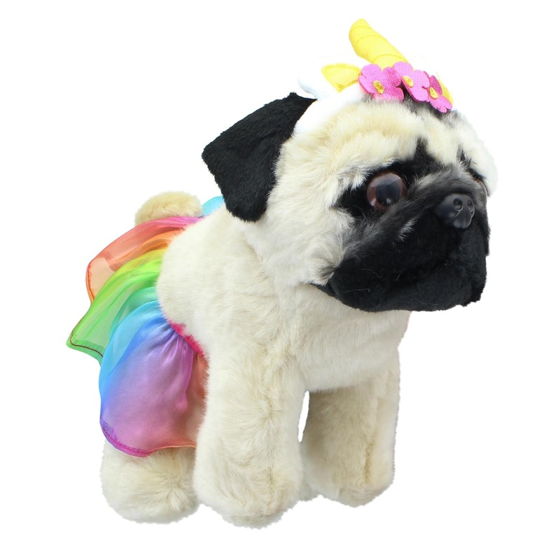 Doug The Pug Unicorn Tutu 9 Inch Plush Animal