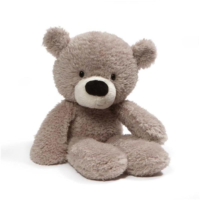 Gund Fuzzy Teddy Bear, Premium Stuffed Animal For Ages 1 And Up, Gray, 13.5
