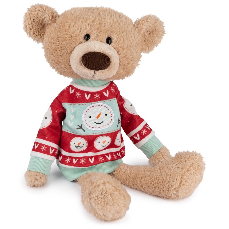 Gund Toothpick With Holiday Sweater, Classic Teddy Bear Stuffed Animal For Ages 1 And Up, Beige/Red/White, 15