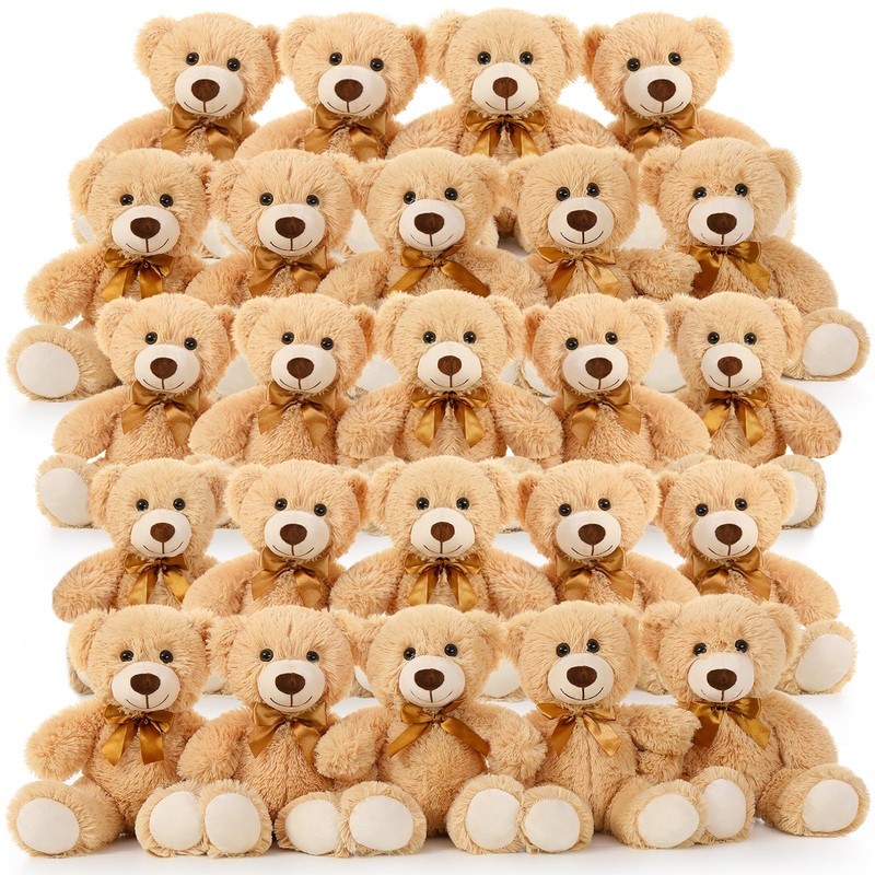 Maogolan Bulk Teddy Bear Baby Shower, 48 Packs Small Teddy Bear Stuffed Animals In Bulk,13.5 '' Small Stuffed Bears Plush For We