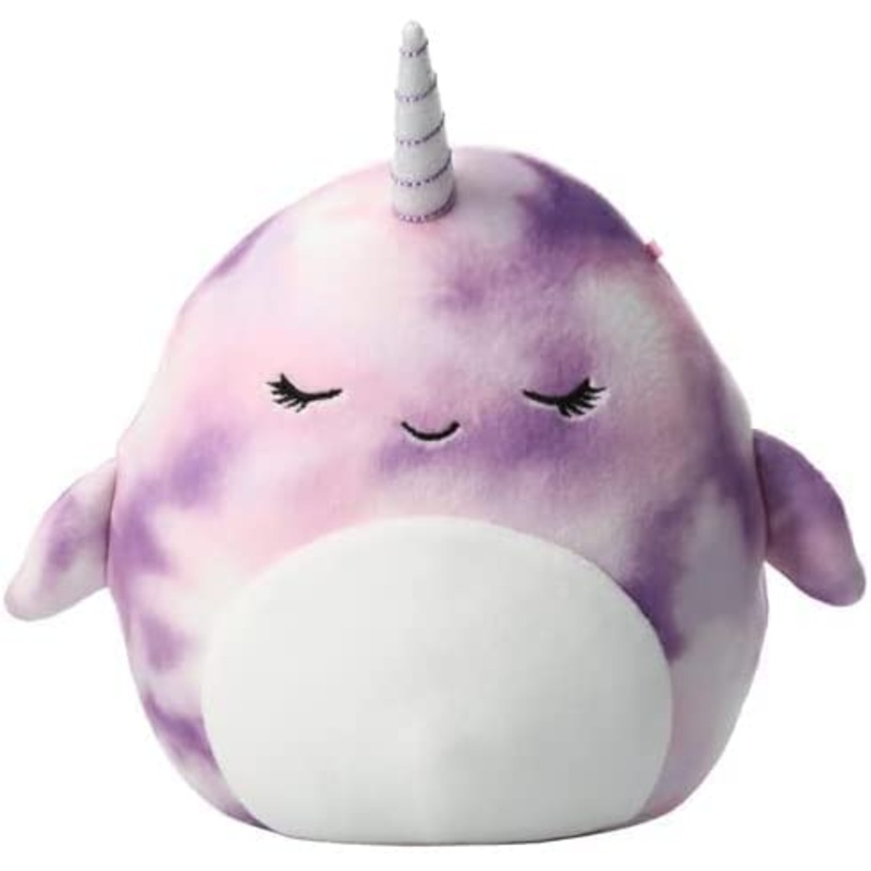 Squishmallows Kellytoy 2022 7.5 '' Fall Squad Purple Tie-Dye Narwhal