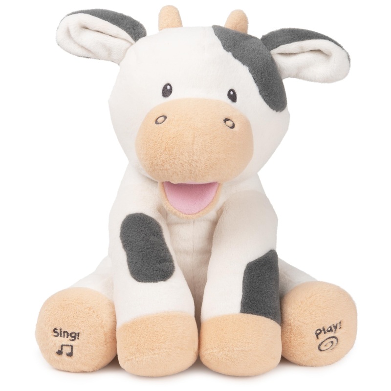 Baby Gund Buttermilk The Cow Animated Plush, Singing Stuffed Animal Sensory Toy, Sings Old Macdonald And Teaches Animal Sounds,