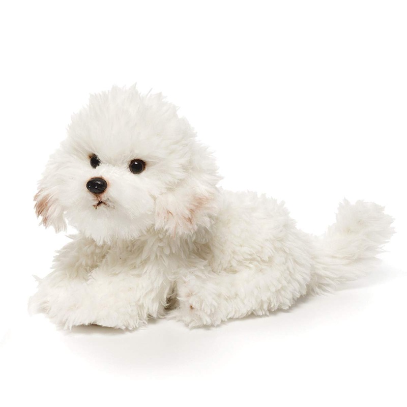 Demdaco Sitting Large Bichon Frise Dog Children'S Plush Stuffed Animal Toy , Large (Pack Of 1)