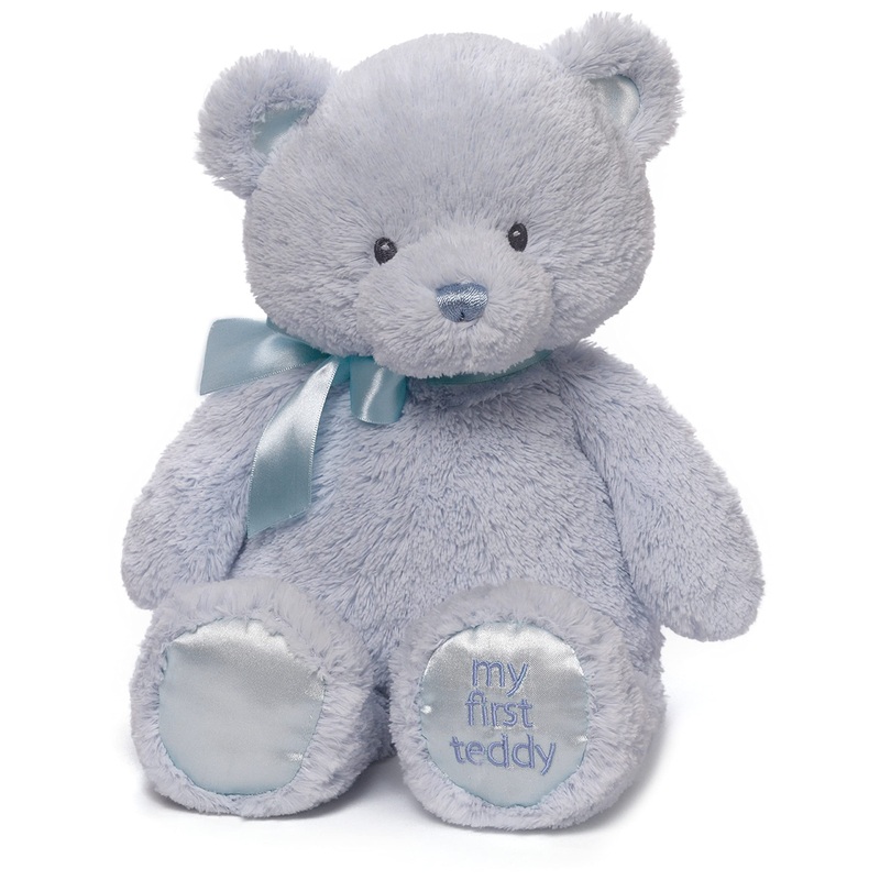 Gund Baby, My First Teddy Bear, Ultra Soft Animal Plush Toy For Babies And Newborns, Blue, 15