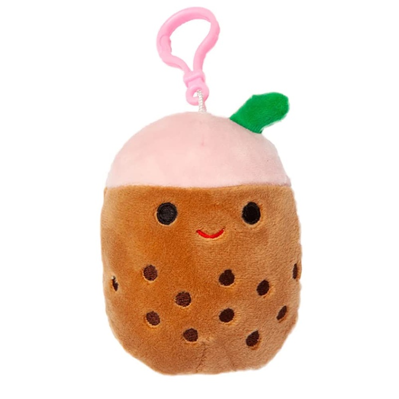 Squishmallow Oficial Kellytoy Food Squad Plush Toys Soft Plush Animal (Bernice Boba Tea, 3.5 Inch Clip)