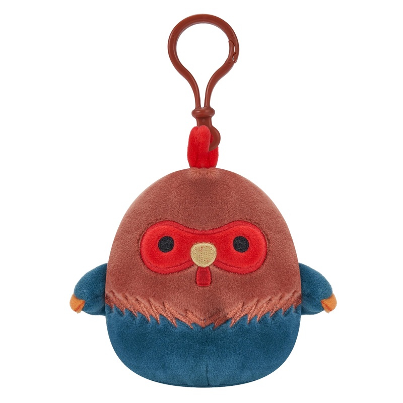 Squishmallows Clip On Brown And Blue Rooster 9Cm
