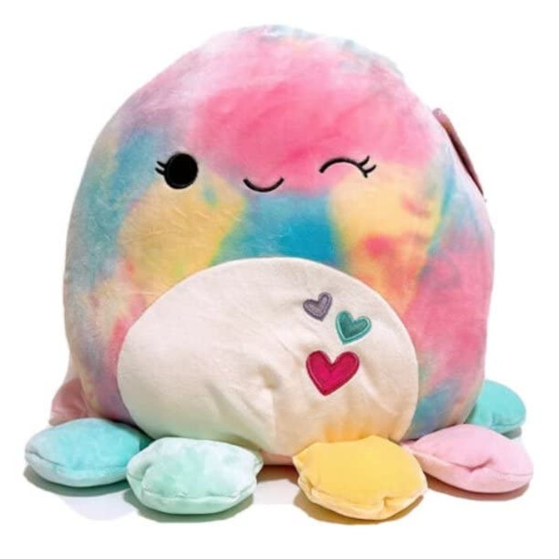 Squishmallows Kellytoy Valentine Squad Plush Toy (12/'' Opal The Octopus), Sqv-Ast-F
