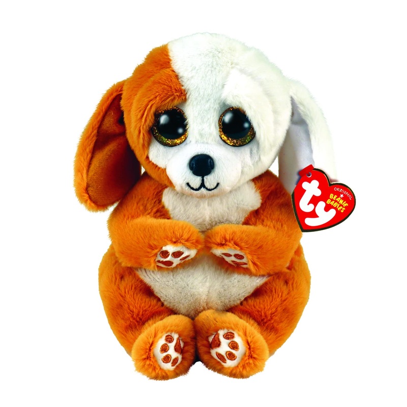 Ty Beanie Bellie Ruggles - Brown And White Dog - 6''