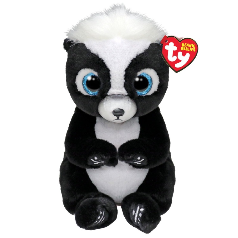 Ty Beanie Bellie Rukus - Black And White Skunk - 6''