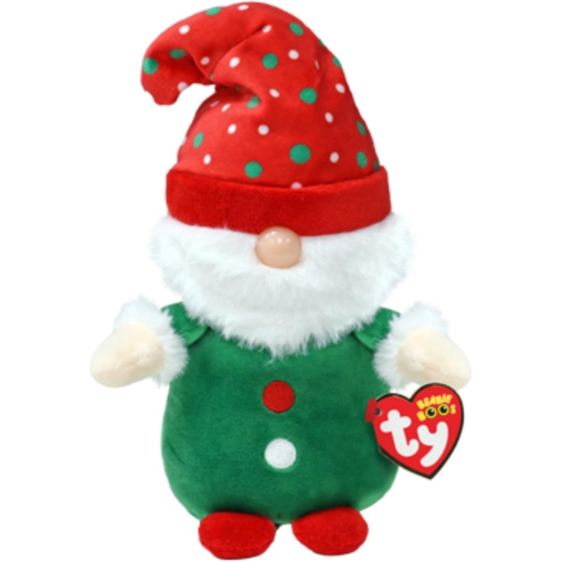 Ty Beanie Boo Regular 15 Cm Gnolan Gnome Green Xmas 2023