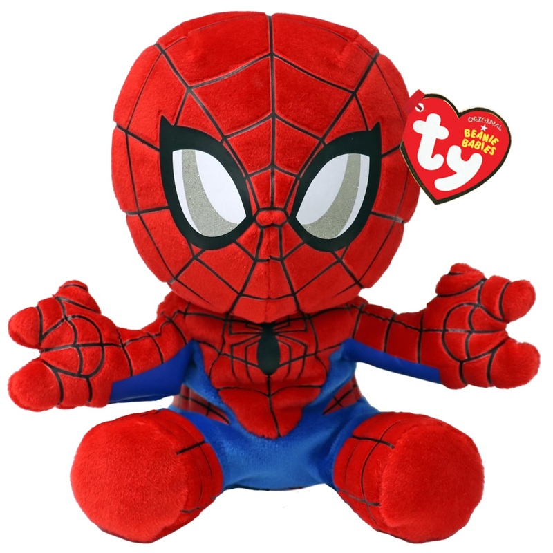 Ty - Marvel Collection, Spiderman, All Your Favorite Heroes In Floppy Version, Soft Plush To Collect, Gift Idea For Young And Ol