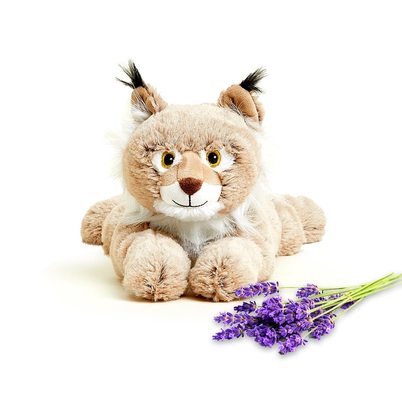 Warmies Bobcat Microwavable, Hot Or Cold For Cool Relaxation And Warm Relief, Lavender Scented Cozy Plush Animal