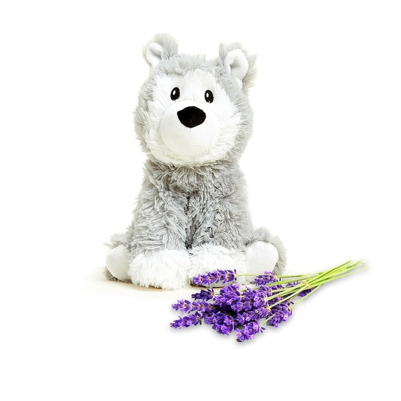 Warmies Husky Microwavable, Heatable French Lavender Scented Stuffed Animal - Cute Soft And Cuddly Plush Gift For All Ages