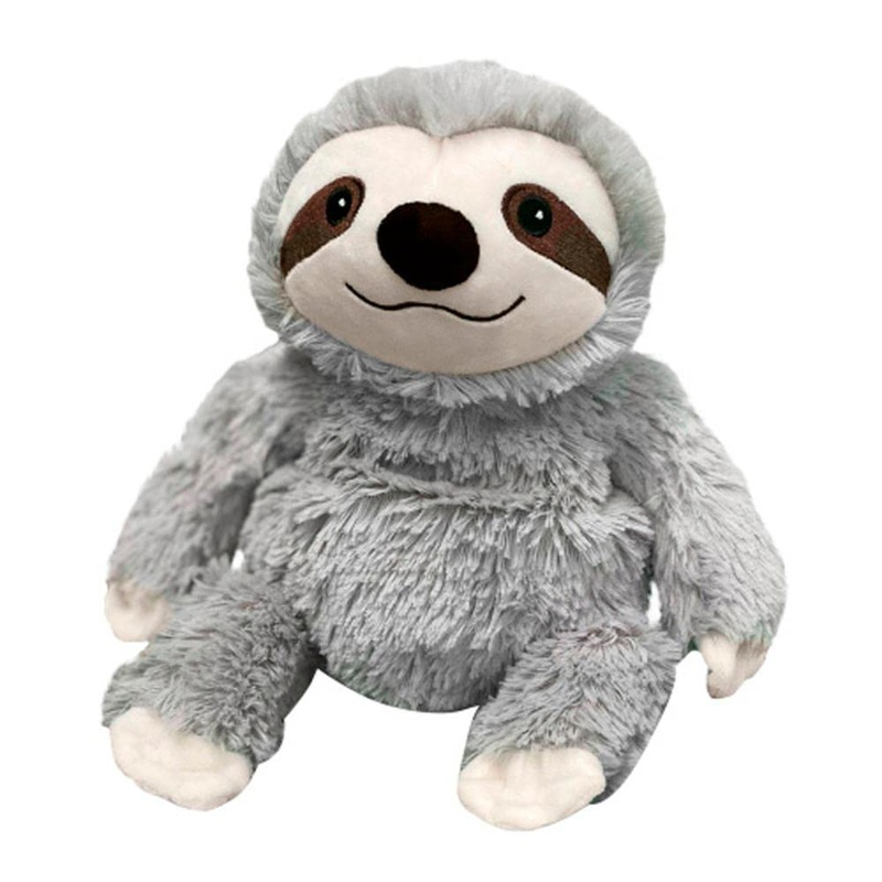 Warmies Microwavable & Weighted Stuffed Animals, Gray Sloth - Heated Stuffed Animal Plushie For Warmth & Comfort - Cute Soft Plu