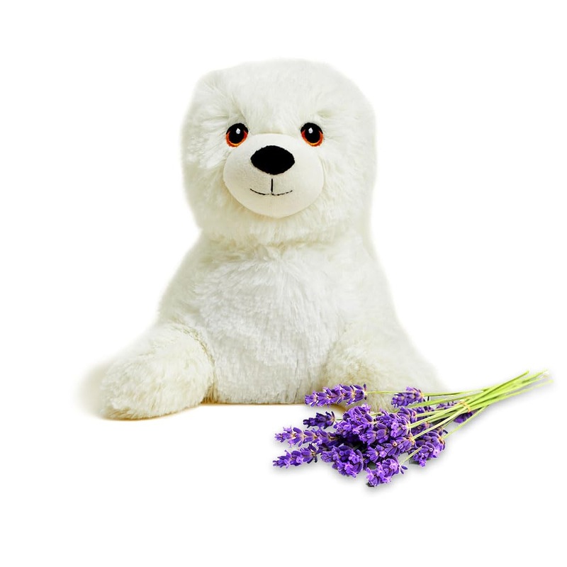 Warmies Microwavable & Weighted Stuffed Animals, Seal - Heated Stuffed Animal Plushie For Warmth & Comfort - Cute Soft Plush Toy