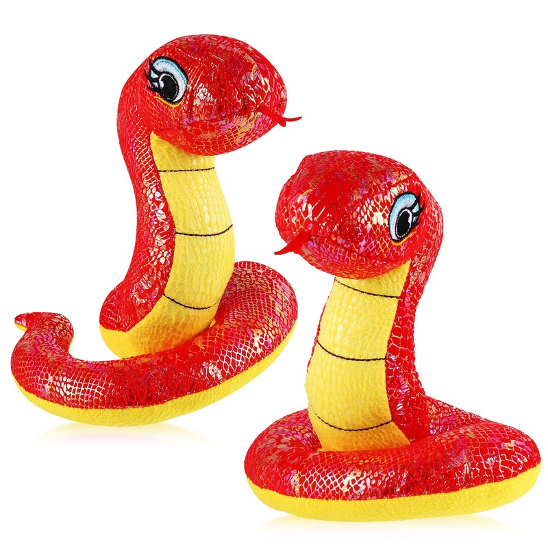 2 Pcs Chinese Snake Plush 2025 Year Of The Snake Stuffed Animal Plush Chinese New Year Plush Decoration Mascot Doll Plushies For