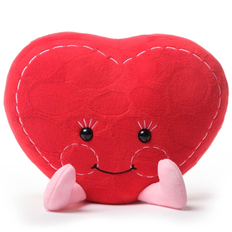 Bearington Collection Plush Heart Valentine'S Day Stuffed Animals, Valentine Plushies - 6 Inch