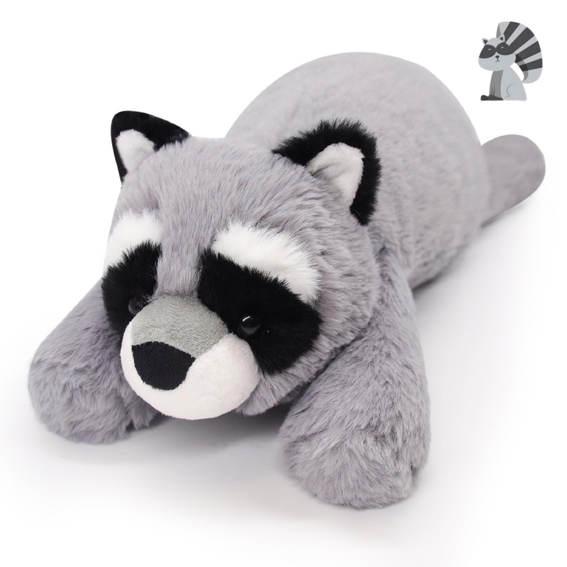 Bekrgwiy Raccoon Plush,17In Raccoon Stuffed Animal Plushie Doll Toy For Kids Boys Girls,Hugging Plushie,Gift For Valentine'S Day
