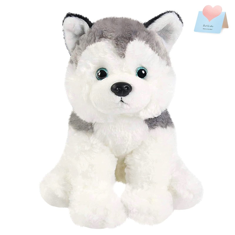 Bstaofy 12'' Husky Stuffed Animal Realistic Puppy Dog Soft Plush Toys Adorable Birthday Valentines Christmas Festivals Gifts For